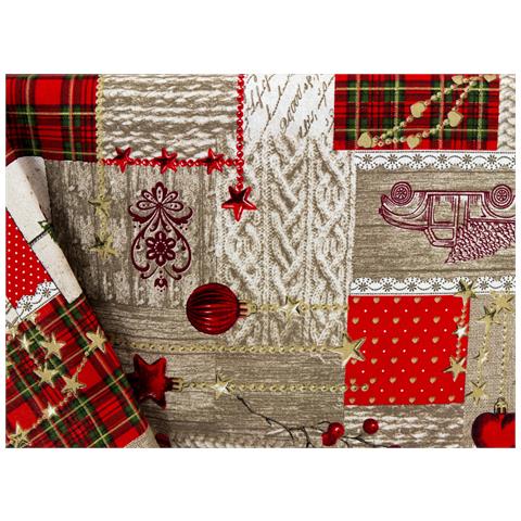 Tovaglia Natalizia Cucina Soggiorno Copritavolo Natale Made Italy Disegni Assortiti 140x360 Stelline - Foto 10