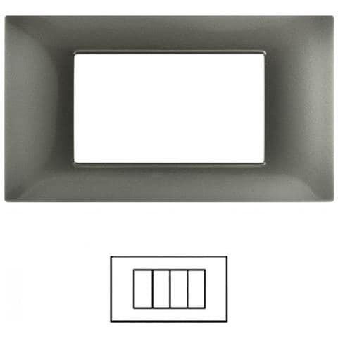 Placca 2 3 4 7 Posti Grigio Scuro Vimar Plana Compatibile - Foto 1