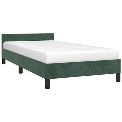 Giroletto senza Materasso Verde Scuro 90x190 cm in Velluto - Foto 2