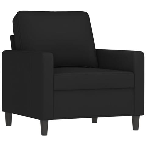 Poltrona Nero 60 Cm Velluto - Foto 2