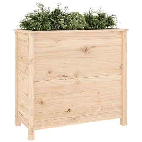 Fioriera Da Giardino 82,5x40x78 Cm In Legno Massello Di Pino - Foto 2