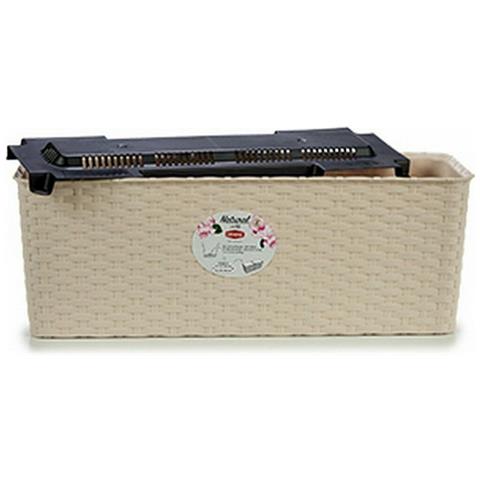 Vaso Rettangolare Da Balcone Stefanplast Beige Plastica 17,5 X 16 X 48,5 Cm (12 Unità) - Foto 2