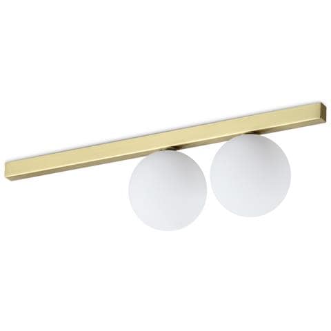 APPLIQUE DA PARETE APP1171-2W ORO METALLO VETRO PALLE G9 2-PUNTI LUCE