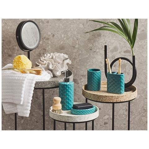 Set Da 4 Accessori Per Il Bagno Guatire Ceramica Turchese - Foto 1