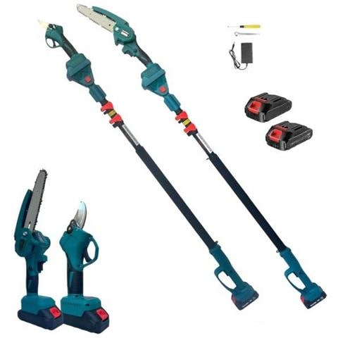 Trade Shop - Kit Per Potatura Professionale Mini Motosega + Forbice Cesoia + Asta Telescopica - Foto 1