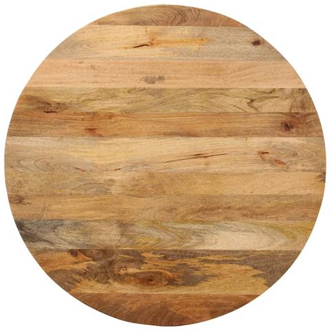 Piano per Tavolo Ø 90x2,5 cm Rotondo in Legno Massello di Mango - Foto 1