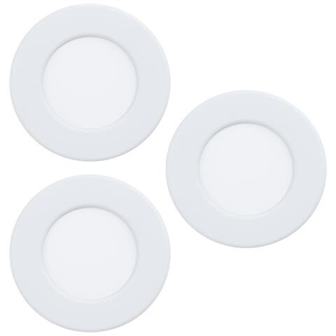 Faretto Ad Incasso Moderno Fueva 5 In Acciaio Bianco 3 Luci Led 2,7w 3000k - Foto 1