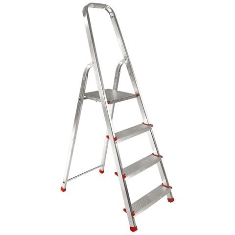 Scaletta Domestica In Alluminio - Alu Promo Step Up Da 3 A 7 Gradini - 4 Gradini - Foto 1