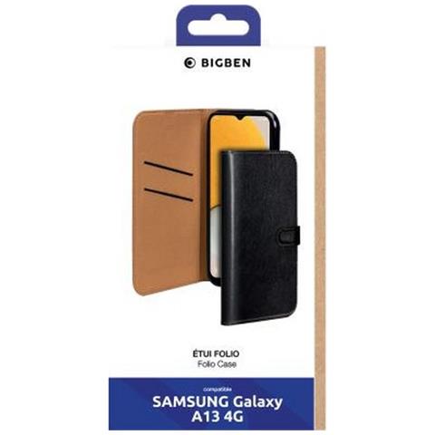 Custodia Per Galaxy A13 4g Folio Wallet Con Linguetta Magnetica, Nero - Foto 2