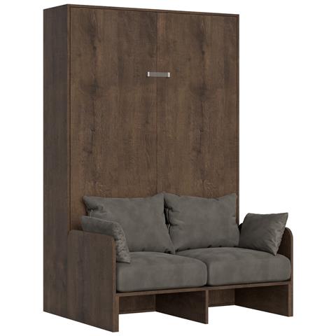 Letto 140 Sofà Kentaro Verticale A Scomparsa Noce  (alessia 20) - Foto 1