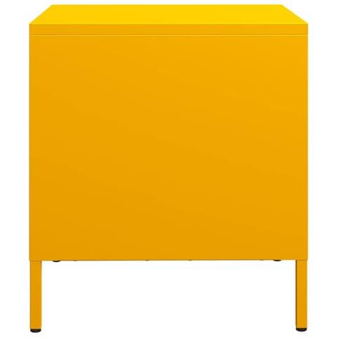 Comodini 2 Pz Giallo Senape 35x39x43,5 Cm In Acciaio - Foto 10
