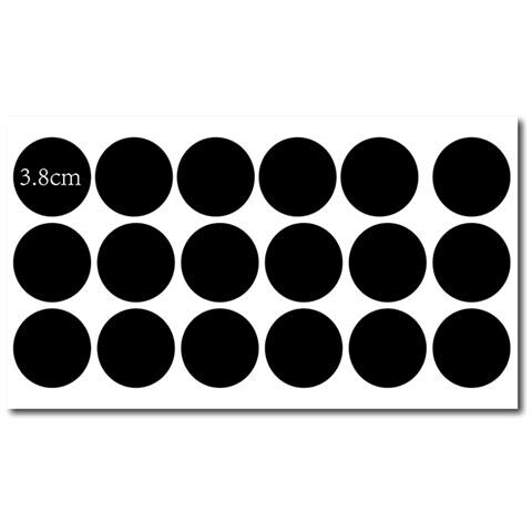 Etichette Lavagna Riutilizzabili, Confezione Da 18 (38 Mm) Adesivi Rotondi In Pvc Nero - Foto 2