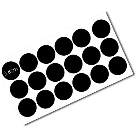 Etichette Lavagna Riutilizzabili, Confezione Da 18 (38 Mm) Adesivi Rotondi In Pvc Nero - Foto 3