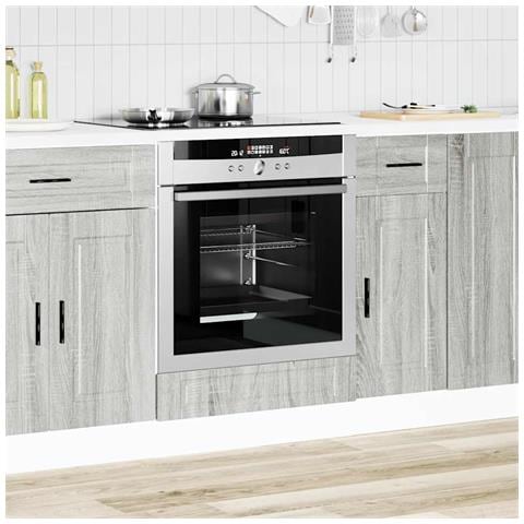 Armadio Per Forno Porto Grigio Sonoma In Legno Multistrato - Foto 3