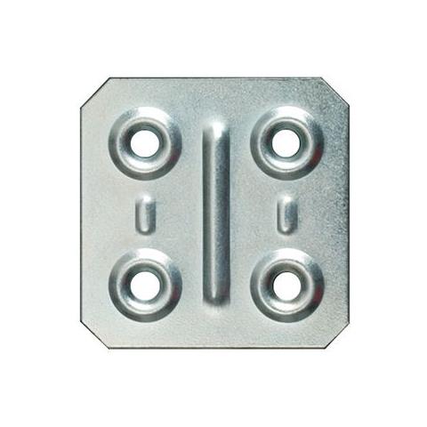 Mobilia - 4 Piastrine Di Giunzione In Acciaio Zincato 50x40mm - Foto 1