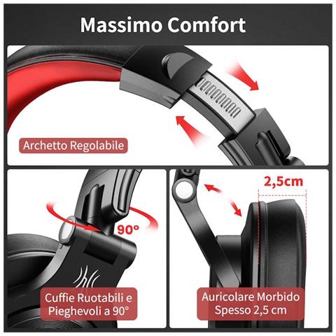 A71 Hi-Res Cuffie DJ Cablate Audio Stereo Black - Foto 3