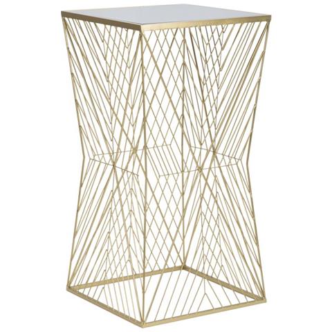 Tavolino Mf594 - Oro - Metallo - 50x50x100 Cm - Foto 1