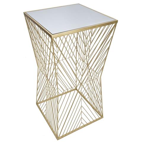 Tavolino Mf594 - Oro - Metallo - 50x50x100 Cm - Foto 2