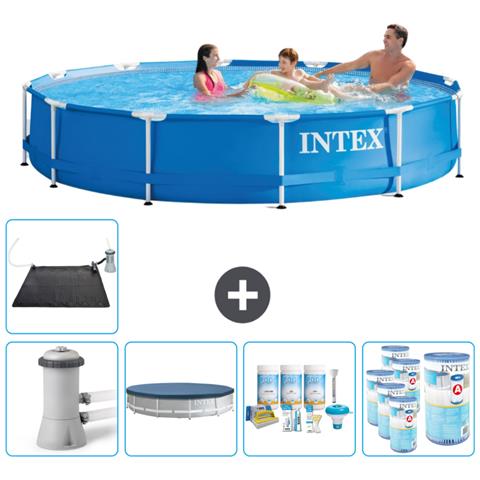 Piscina Fuori Terra - In Giro - 366x366x76 Cm - Blu - Include Accessori Coordinati Cb18 - Foto 1