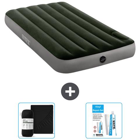 Set Materassino Gonfiabile - 191x99x25 Cm - Verde - Include Accessori Coordinati - Foto 1