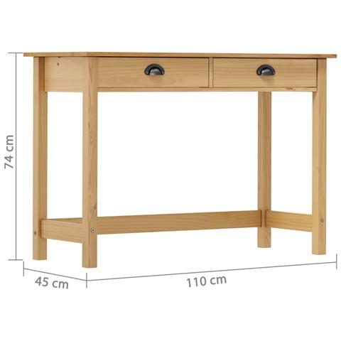 Lusso Casadino - Consolle Hill Con 2 Cassetti 110x45x74 Cm In Massello Di Pino - Foto 6