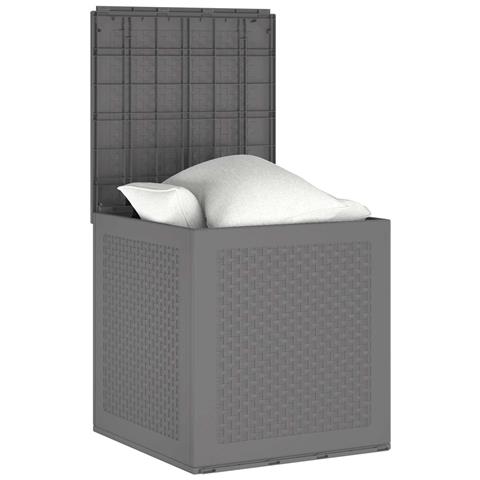 Scatola di Stoccaggio da Giardino Grigio Chiaro 55x53x57 cm PP - Foto 2