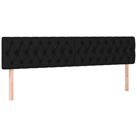 Letto a Molle con Materasso e LED Nero 120x190 cm in Tessuto - Foto 9