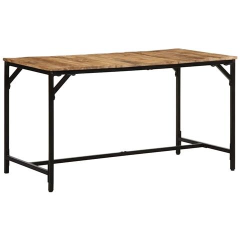 Tavolo da Pranzo 140x70x75 cm in Legno Massello di Mango Grezzo - Foto 1