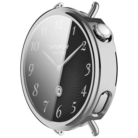 Custodia Protettiva Completa In Tpu Compatibile Con Xiaomi Watch S4 41mm Silver - Foto 2