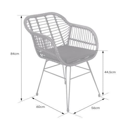 Set Di 2 Poltrone In Rattan Sintetico Con Cuscini Cinta - Foto 2