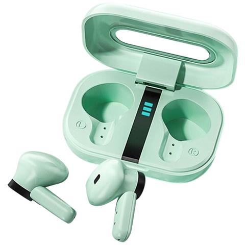 Auricolari Tws Wireless Bluetooth 5.2 Vanguard Con Custodia Di Ricarica, Verde - Foto 2