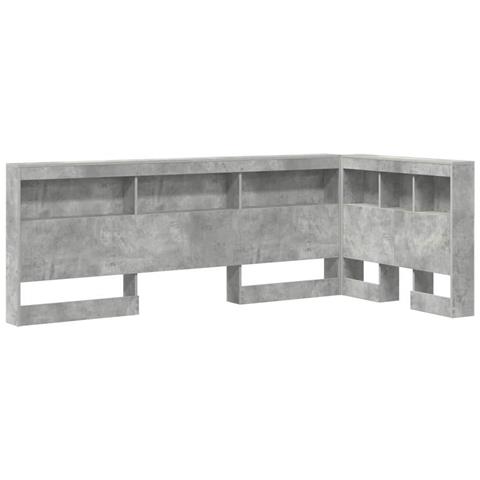 Testata contenitore Grigio cemento 90 cm Legno multistrato - Foto 1