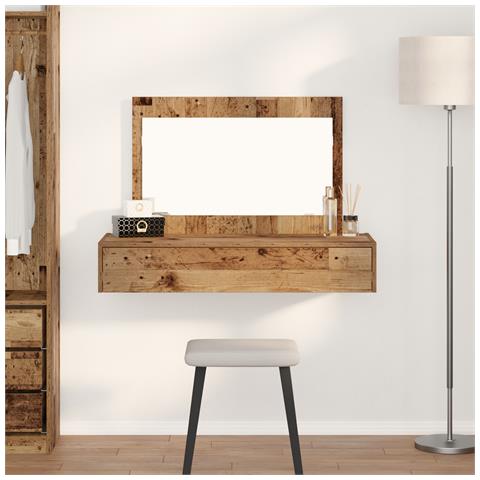 Tavolo da Toeletta Appeso - Legno Vintage - 100x40x70 cm - Foto 2