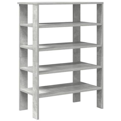 Scarpiera Grigio Cemento 61x32x87,5 cm in Legno Multistrato - Foto 1