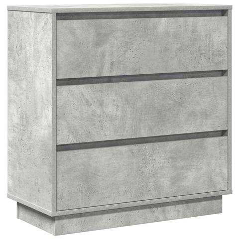 Armadio da Notte con cassetto Grigio cemento 71 x 34.5 x 75 cm - Foto 1