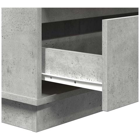 Armadio da Notte con cassetto Grigio cemento 71 x 34.5 x 75 cm - Foto 9
