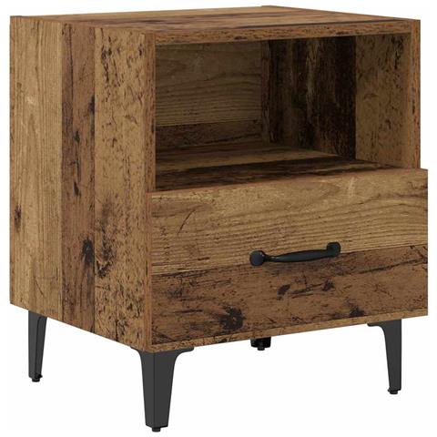 Armadio da Notte con cassetto Legno vecchio 40 x 35 x 47,5 cm - Foto 1