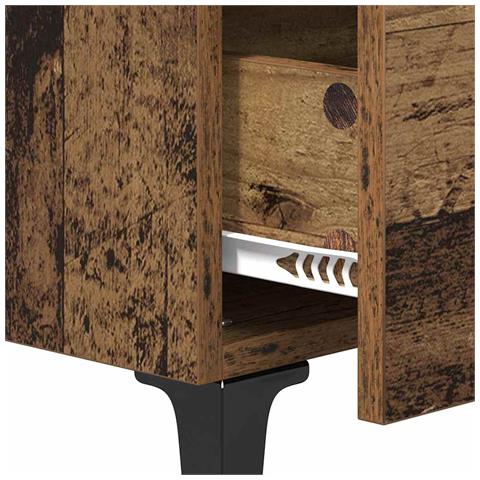 Armadio da Notte con cassetto Legno vecchio 40 x 35 x 47,5 cm - Foto 9
