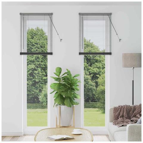 Tenda per Finestra con tende Manuale Grigio scuro Alluminio - Foto 2