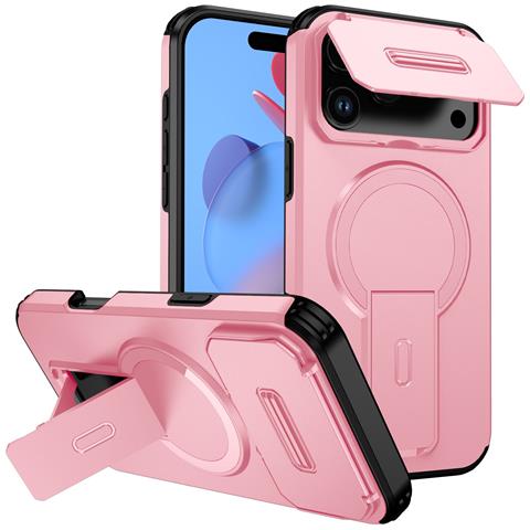 Custodia Magnetica 2-in-1 Con Finestra A Ribalta Compatibile Con Iphone 17 Pro - Antiurto E Con Funzione Stand Pink - Foto 1