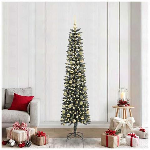 Albero di Natale artificiale con 300 LED Verde 210 cm - Foto 2