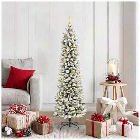 Albero di Natale artificiale con 150 LED Bianco 150 cm - Foto 2