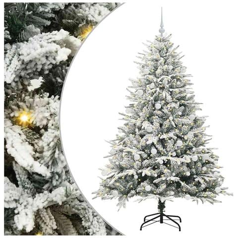 Albero di Natale artificiale preilluminato con set di palline - Foto 1