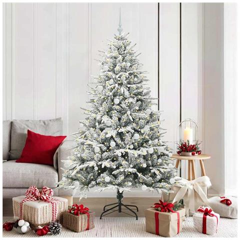 Albero di Natale artificiale preilluminato con set di palline - Foto 2