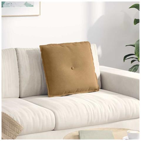 Cuscino per Schiena Marrone 50 x 45 cm Tessuto in Cords - Foto 2