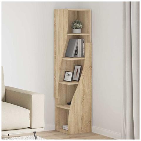 Mobile angolare Bianco 32x32x140cm Legno multistrato - Foto 2
