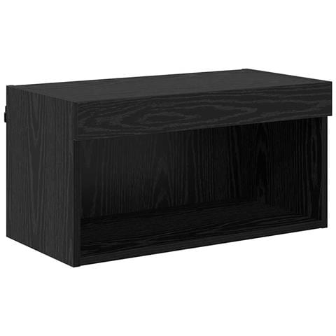 Mobile TV Rovere Nero 60 x 30 x 30 cm Legno multistrato - Foto 1