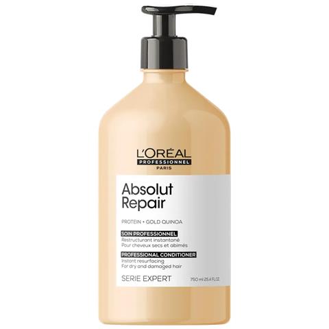L'oreal Professionnel, Serie Expert Absolut Repair, Proteina + Quinoa D'oro, Balsamo Per Capelli, Risurfazione Istantanea, 750 Ml - Foto 1
