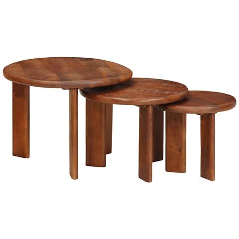 Tavoli da Caffè Nido 3 pcs Legno di mango massello - Foto 2