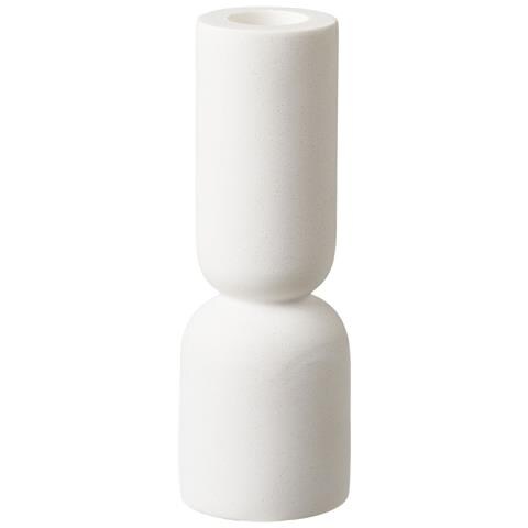 Set 2 Portacandele In Calcare Bianco Biomaterico — Vikasa Home - Foto 2